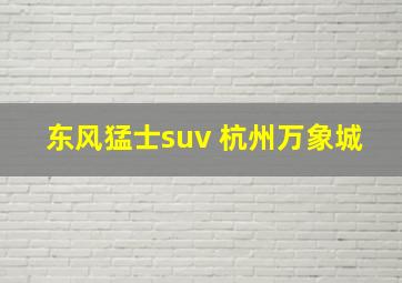 东风猛士suv 杭州万象城